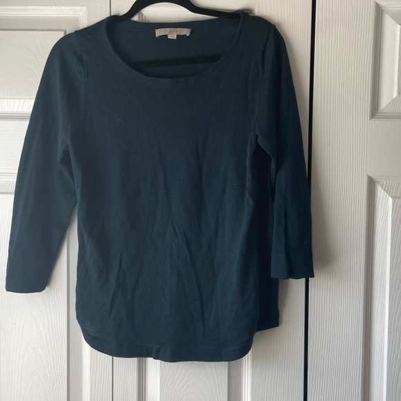 Ann Taylor LOFT Blue/Green Crew Neck Sweater - Picture 3 of 5